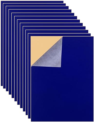 Miniatura 8 de Helloocolor 20 hojas de tela de terciopelo autoadhesivas, tela de terciopelo para arte y manualidades, joyero y forro de cajón (tamaño A4, rosa)