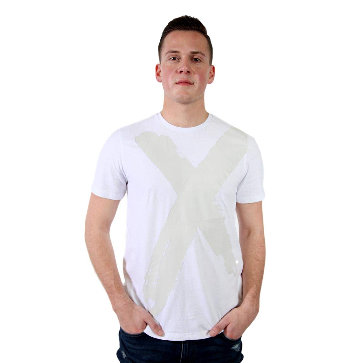 XDubaiThe X Supreme Men's Cotton T-Shirt, Medium, White