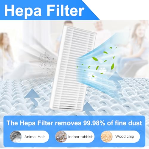 Fixbetter Kit de acessórios para aspirador de pó robô AIRROBO P30, 1 escova principal, 4 filtros HEP