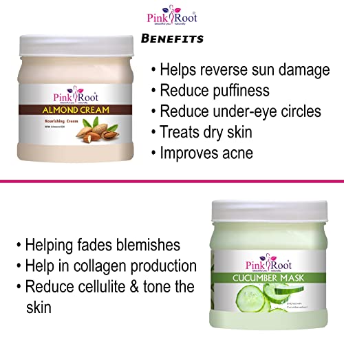 Image of Pink Root Cucumber Mask 500gm with Almond Cream 500gm