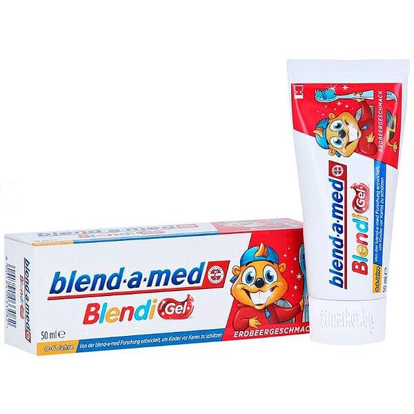 Blend-A-MedBlendi Gel Children's Toothpaste, Strawberry Flavour, Pack of 6 (6 x 50 ml)