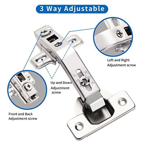 Vocomo 2 Pack 135 Degree Lazy Susan Hinge, Corner Cabinet Hinge Clip-On Kitchen Cabinet Corner Door Hinges For Floded Door #TOP3