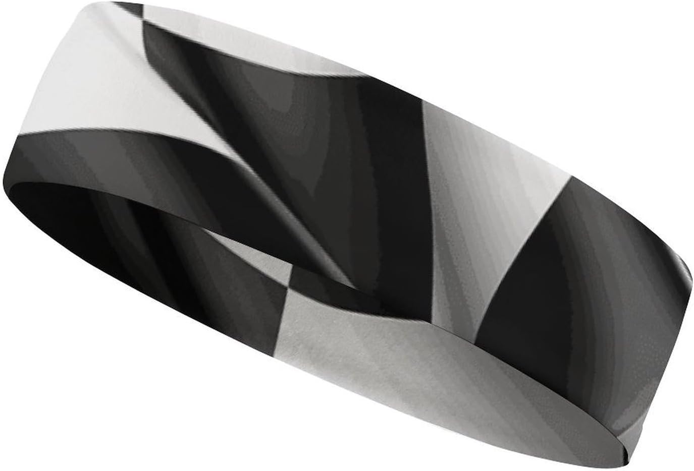 Black White Checkered Flags Sports Headbands for Men, Breathable Hair Bands for Women, Moisture Wicking Athletic Sweatband, Personalized Wristband for Running, Gym, Workout