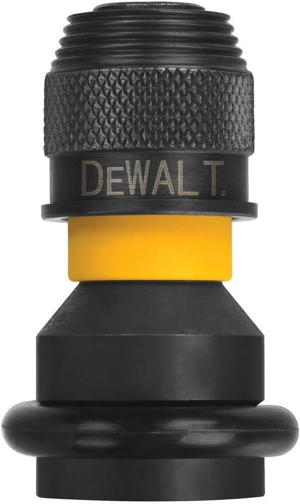 DEWALT DW2298 1/2-Inch Square to 1/4-Inch Adaptor Hex Rapid Load , Black