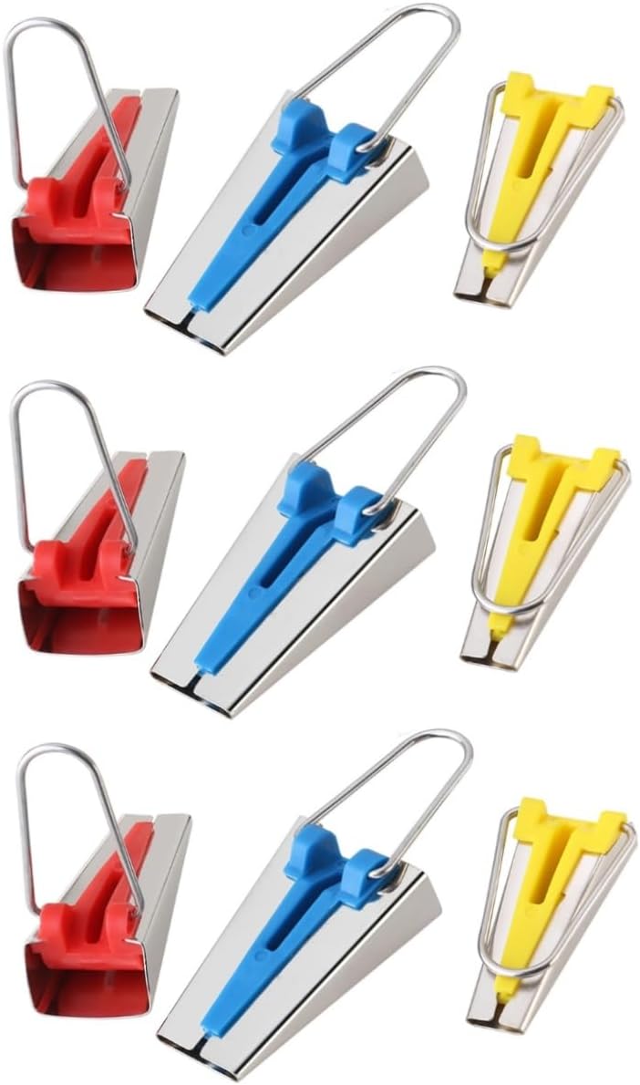 BEBEMOKO 9pcs Bias Tape Maker Set Quilting Tool Fabric DIY Binding Maker Bias Tape