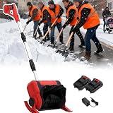 Elektrische Schneefräse, Handheld, kabellos, bürstenloser Motor, leicht, 30 Minuten Laufzeit, 6 m Wurfweite, ideal für Zuhause, Schule und Straße
