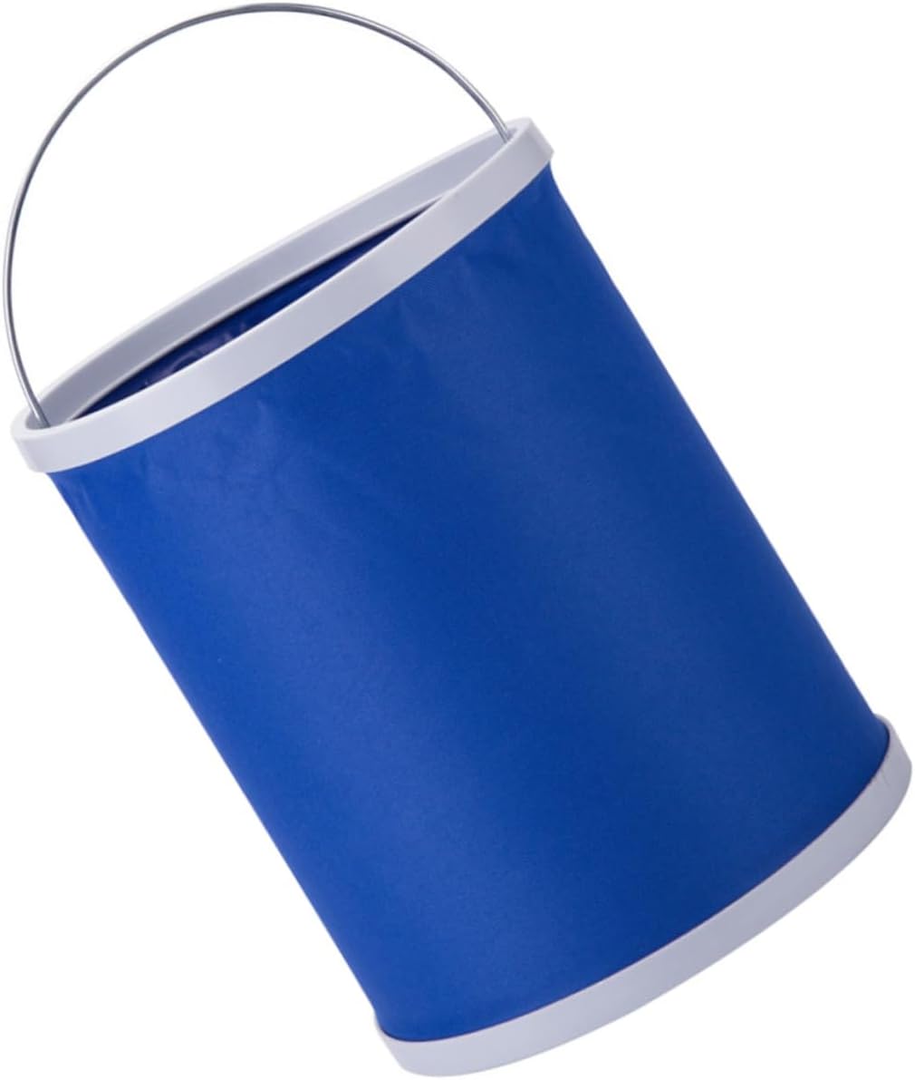 Folding Water Bucket Large Capacity Portable Container for Automotive Cleaning Outdoor Activities and Fishing Space-Saving Design for Easy Storage and Transport