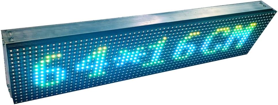AL-QURAISH P10 Led Running/Scrolling Programable Text Message Display Board WI-FI (RGB, 7INCH. × 25 INCH)