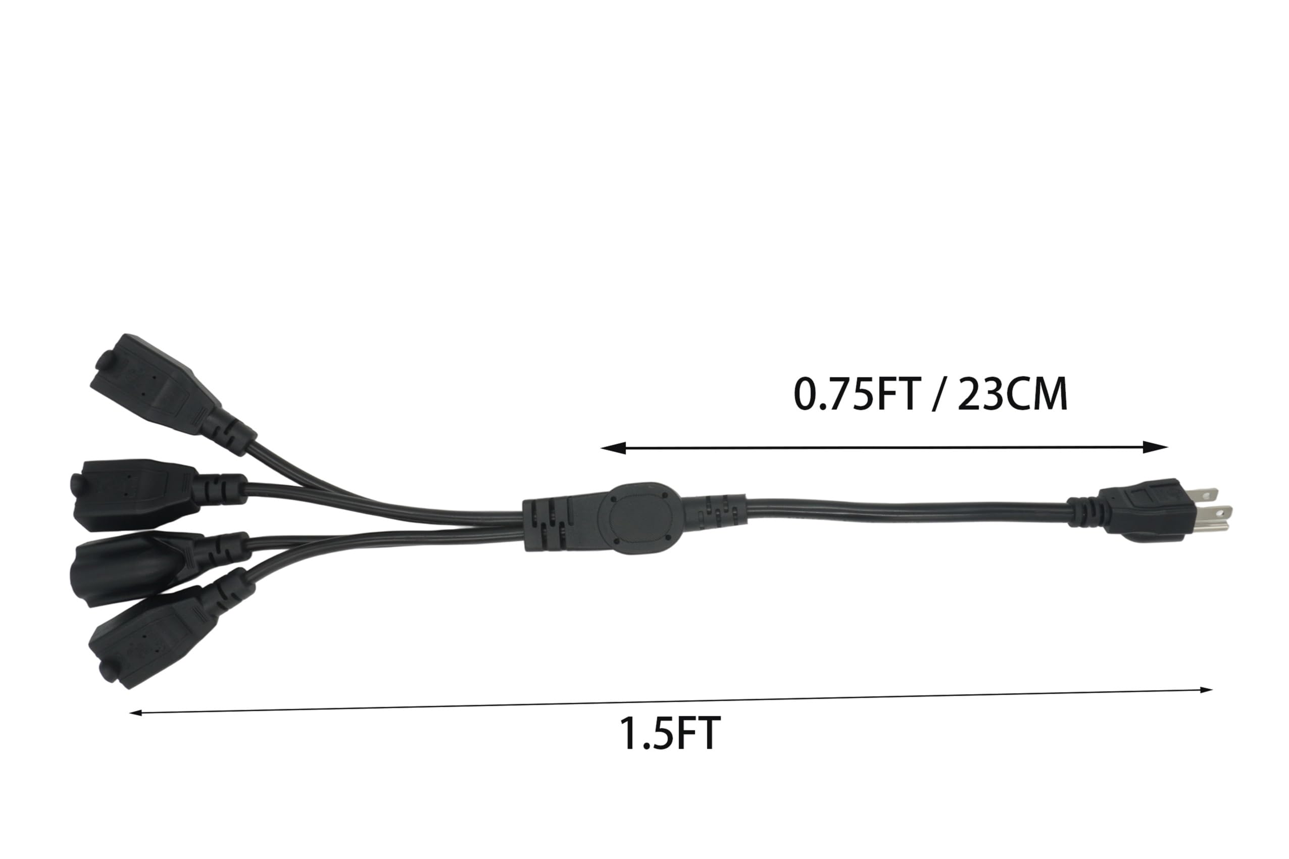 3 Prong Extension Cord - 1 to 4 Splitter -2