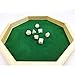 Heavy Duty 12 Inch Octagonal Wooden Dice Tray with Felt Lined Rolling Surface