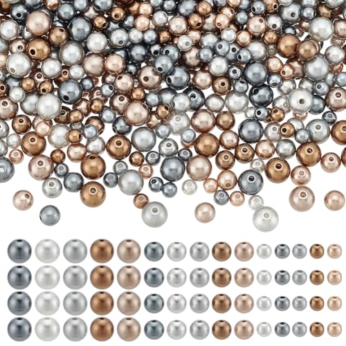Perles rondes en ABS pour créer vos propres bracelets et boucles d'oreilles