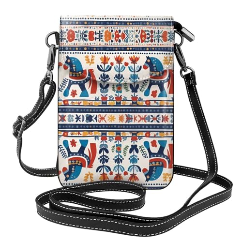 Portefeuille pour téléphone portable BROLEO noir en cuir synthétique doux et durable