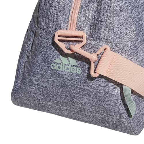 adidas Bolsa esportiva gráfica, cinza jérsei, contorno coral neblina/verde matizado, tamanho único