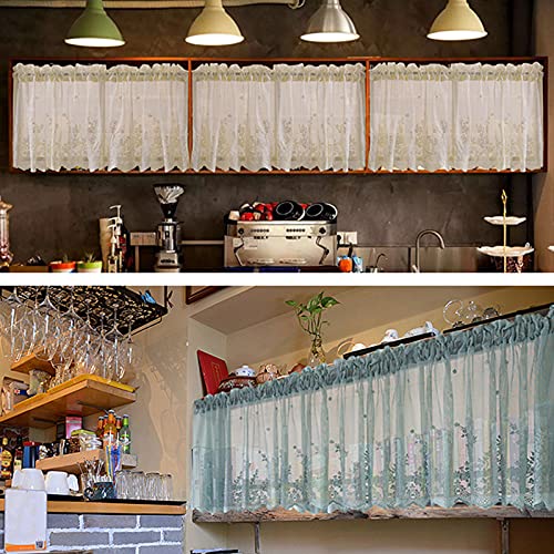 Betos - Mezze tende corte in voile con pizzo