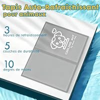 Pawtasy Kühlmatte Hunde Katze Kühldecke Sommer Kühlkissen mit Ungiftiges Gel für Klein Haustiere Hundekühlmatte Selbstkühlend Hund Kühl Kühlende Hundematte, Wasserdicht & langlebiger, M 65x50 cm, Grau – Ansicht 2
