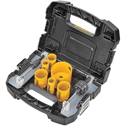 DEWALT Bi-Metal Hole Saw Kit for Wood, Metal and Plastic Cover