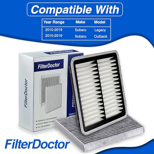 FilterDoctor Cabin & Engine Air Filter Combo CP285,CF10285,and GP997 (CA9997)for Subaru Legacy and Subaru Outback 2010 2011 2012 2013 2014 2015 2016 2017 2018 2019 –Perfect Replacement for Cleaner Air