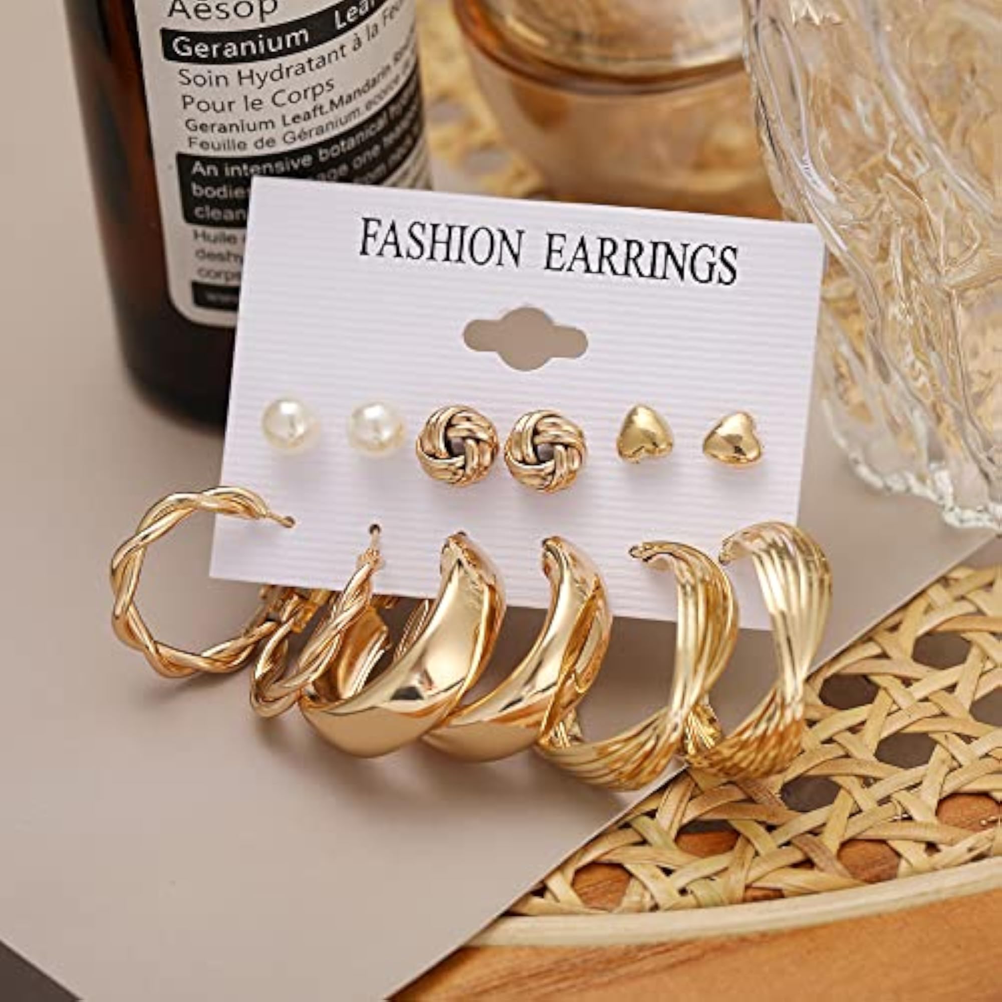Plated Necklace and Earrings Combo Set for Women, Style 8