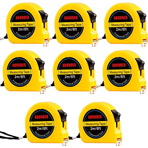 Abudder 8 Pack Metric Measuring Tape ,Small Tape Measures Retractable cover