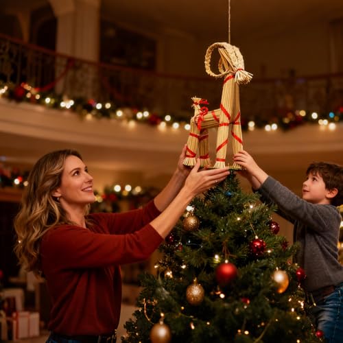 Article de décoration de Noël en paille : offrez le charme de la chèvre suédoise - 3