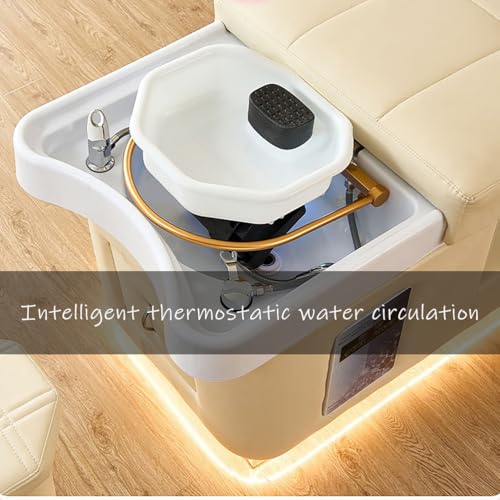 VIYFOEG Massage Shampoo Bed, Head Spa Equipment, Light Luxury Design with Water Cycle, Fumigation and Stool for Spa Beauty Salon - Image 4