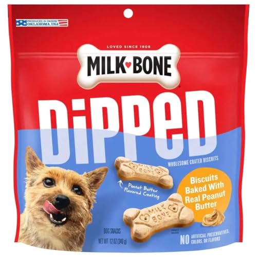 Milk-Bone Dipped Dog Biscuits Peanut Butter 12oz