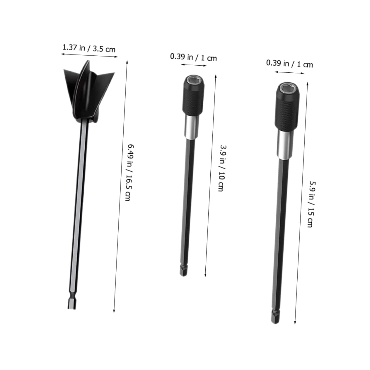 Cabilock Paint Stirrer for Drill Epoxy Mixing Stirrer Long Heavy Duty Paddle Mixer for Electric Drills