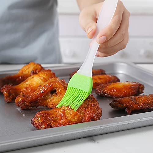4Pcs Bright Color Basting Brush, Pastry Brush for Baking, Basting Brush Silicone, Heat Resistant Silicon Brush for Cooking, BBQ, Basting, Pastry, Grilling