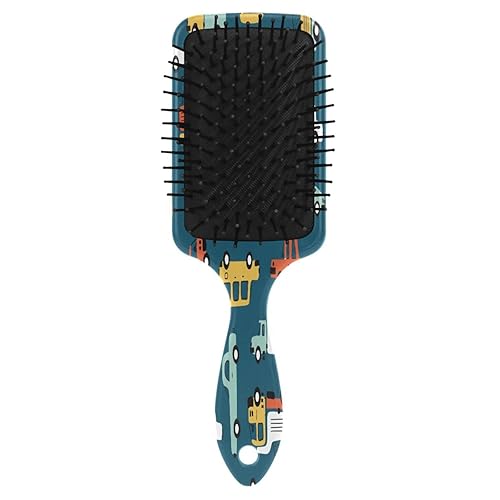 Miniatura 10 de Peine de paleta de cepillo para el cabello, estampado de leopardo Cheeteh para cabello grueso y desenredante antiestático