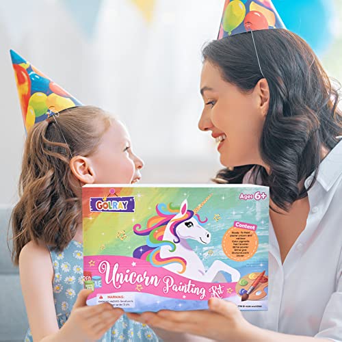 Golray Unicorn Painting Kit Craft Toys For Girls Kids Aged 3 4 5 6 7 8 Year Old Gift, Paint Your Own Unicorn & Rainbow Art And Crafts Gifts, Unicorn Birthday Gift For Little Girls Craft Toy #TOP6