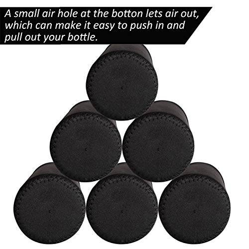 6 Pack Neoprene Water Bottle Sleeves Insulator Cooler Coolies, Collapsible Nylon Bottle Sleeve Carrier Holder for 12-19.4 oz Bottles or Cans By STARVAST
