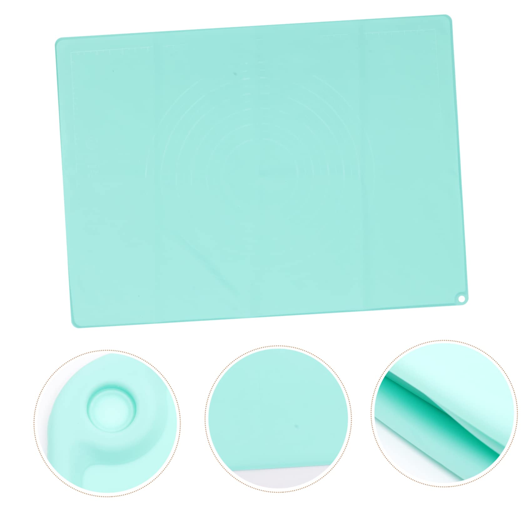 LIFKOME Silikon Knetmatte für Haushalt mit Rutschfester Unterseite Bequeme Rollmatte zum Backen und Brot Machen Wiederverwendbare Teigunterlage für Küche