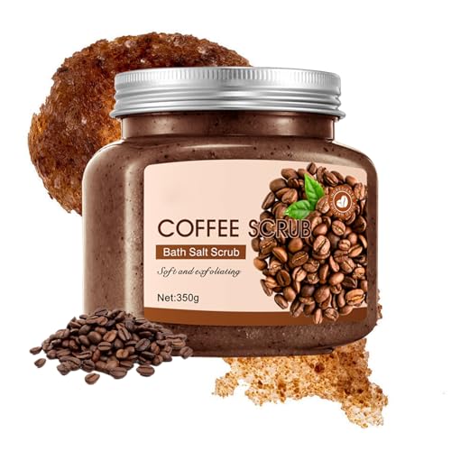 XMXueMei Rose Body Exfoliator, Deep Cleaning Exfoliating Body Scrub, Moisturizing Nourishing Salt Rose Body Scrub, 350 g