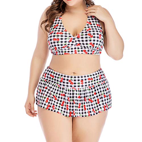 Kanlin1986_Bikini Talla Grande Bikinis Brasileños Tankini Push Up Trajes de Baño Mujer 2019 Dos Piezas Banadores Mujer Reductores (4XL, A)