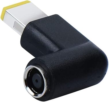 Tip Adapter 7.9mm Round Tip to Slim Rectangle Yellow Tip Connector Converter for Lenovo Charger 45w 65w 90w 130w DC Cord for Lenovo THINKPAD X1 X240 Ideapad Yoga 2 2 Pro 11-1Pack