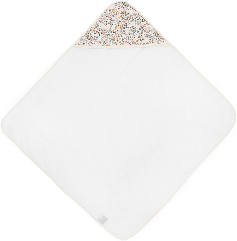 Little Unicorn Premium Infant Hooded Bath Towel| Soft & Absorbent Cotton & Terry Fabric for Newborns (Pressed Petals) - Image 2