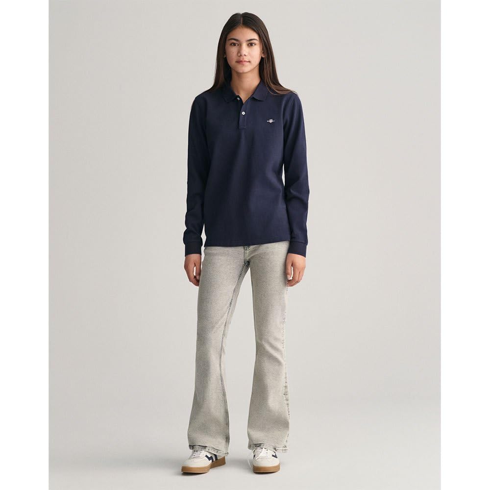 GANT Shield LS Pique Rugger Polo Unisex-Bambini e Ragazzi