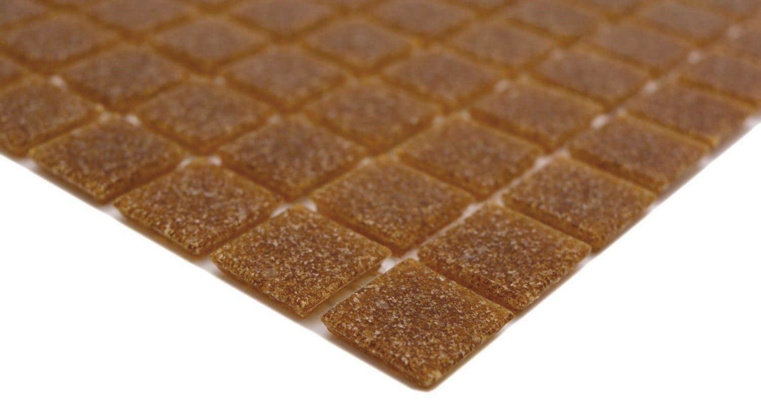 Mosaïque de piscine marron - Carrelage en verre brillant - Carré, mur, sol, cuisine, salle de bain, douche