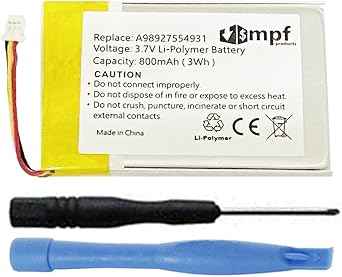 800mAh A98927554931, A98941654402, A-1732-035-A Battery Replacement Compatible with Sony PRS-600, PRS-600/RC, PRS-600/BC Touch Edition Digital Portable E-Book Reader w/Installation Tools