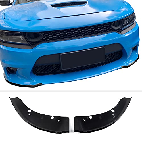 dodge charger bumper protector - Hoolcar Front Bumper Lip Splitter Protector Front Shovel for 2015-2021 Dodge Charger SRT, Exterior Accessories, Black