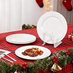 9inch Melamine Dinner Plates,6 Piece White Melamine Plates Set - Image 3