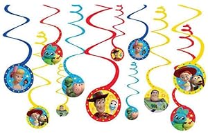 amscan "Toy Story 4" Multicolor Spiral Party Decorations