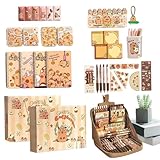 Juego de papelería Capybara - Lindo material escolar, juego de escritura de dibujos animados | Tela ABS, materiales de papel, paquete grande, bolígrafos y pegatinas incluidas, dibujo creativo, regalo