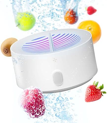 AquaPure - Fruit and Vegetable Wash Machine, Kitchen Gadget That Deeply Cleans Fresh Produce, Waterproof Easy-to-Clean Cleaner, USB-Rechargeable Produce 3.94 x 1.97 in, White & Grey