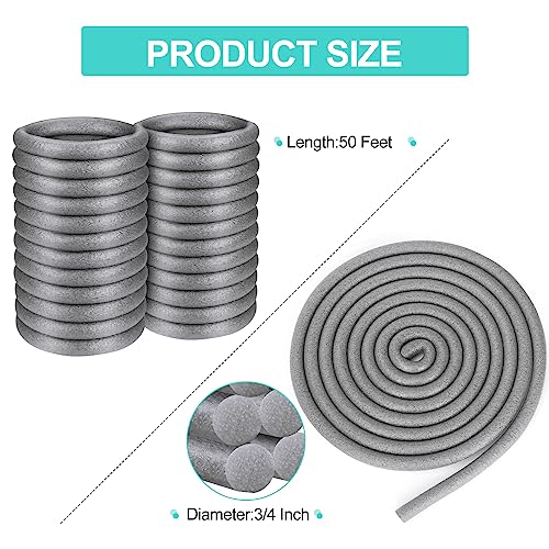 Image of 3 /4 inch Diameter x 50' Length Backer Rod Caulk Saver Foam Backer Rod for Gaps and Joints Backing Concrete Filler