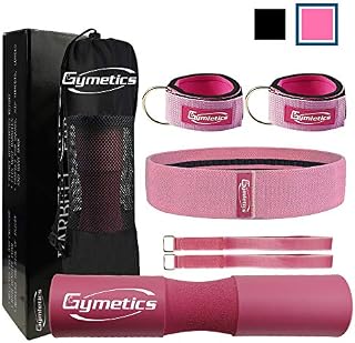 Gymletics Barbell Squat Pad for Standard | Pair of Gym Ankle Straps