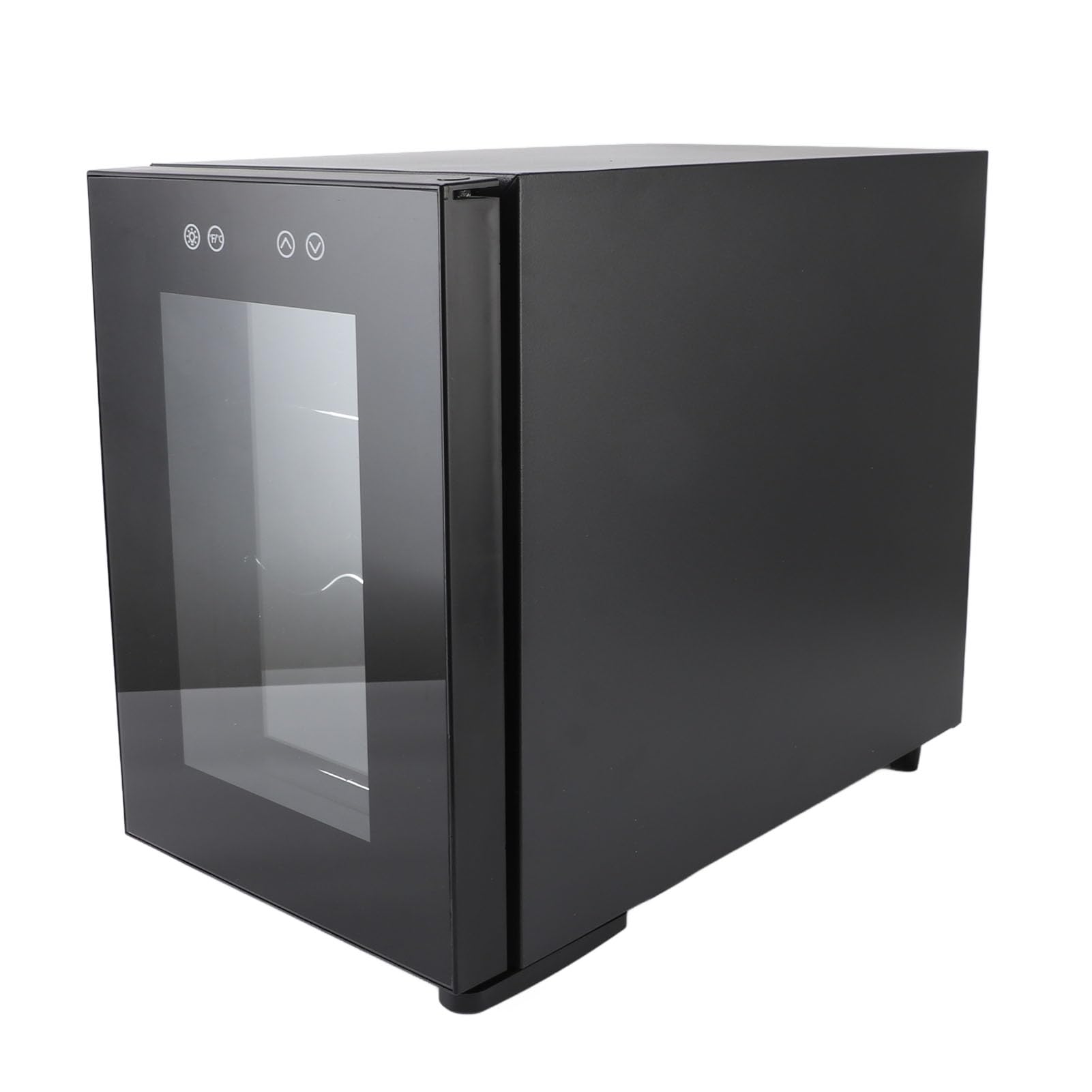 Refrigerador para Vino de 6 Botellas, Refrigerador para Vino con Compresor, Pantalla LED de Temperatura, 12 ° C-15 ° C, Almacenamiento de 3 Capas, Pequeño Refrigerador para Vino