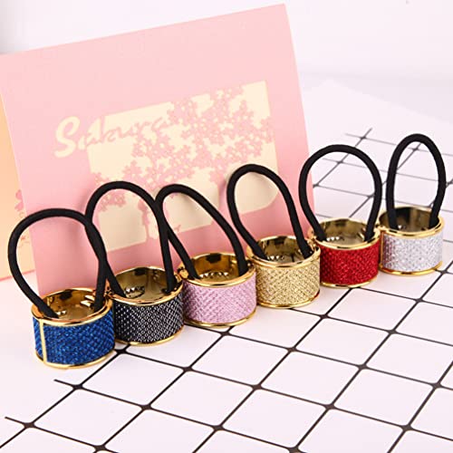KALLORY 6pcs Metal Ponytail Holder Cuffs Hair Ties Wraps Women Ponytail Accessories, Assorted Color - Image 4