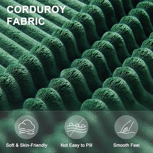 Image of Cloud Sectional Couch, Boneless Couch Modular Sofa, Green | U shaped, Couches for Living Room & Apartments, Deep Seat & Convertible Ottoman, Kid & Pet Friendly, Family Ready