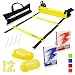 AGILITY LADDER & CONES by FireBreather. Powerful Training Equipment to boost Speed and Cardio in Soccer, Football & Sports. Includes 15ft Ladder, 10 Cones, Pegs, Nylon Carrying Bag & E-book